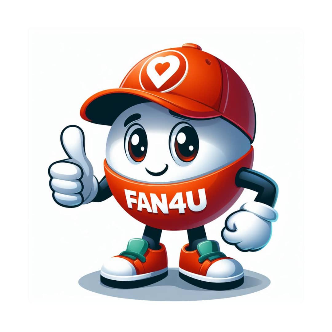 Image of the Fan4U mascot, representing the vibrant and engaging identity of our brand.